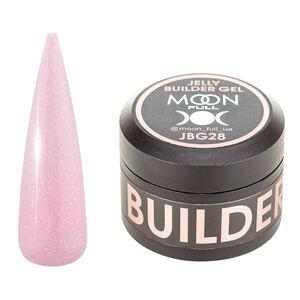 Moon Full Jelly Builder Gel JBG 28 gel de construction à texture jelly pour extension, renforcement et modelage des ongles, sans TPO ni HEMA.