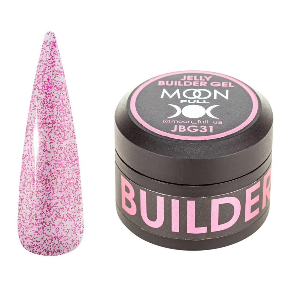 Moon Full Jelly Builder Gel JBG 31 gel de construction à texture jelly pour extension, renforcement et modelage des ongles, sans TPO ni HEMA.