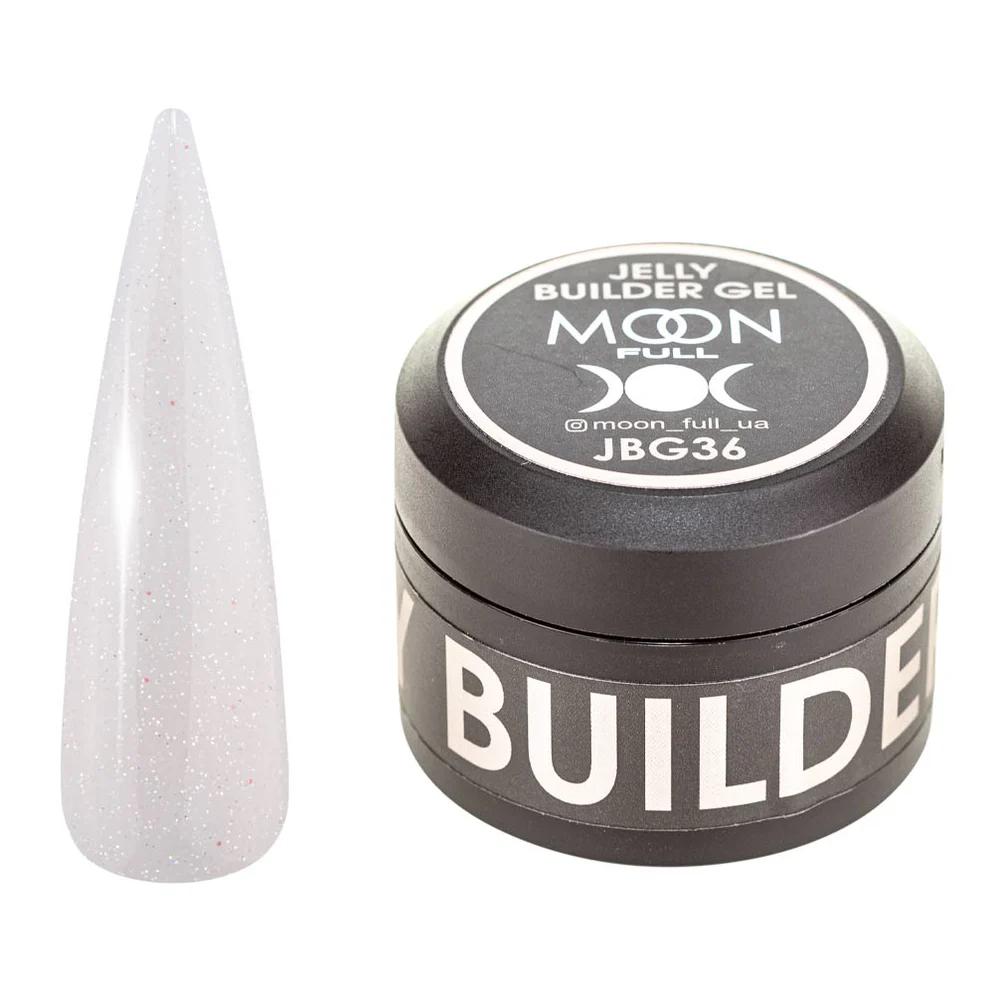 Moon Full Jelly Builder Gel JBG 36 gel de construction à texture jelly pour extension, renforcement et modelage des ongles, sans TPO ni HEMA.