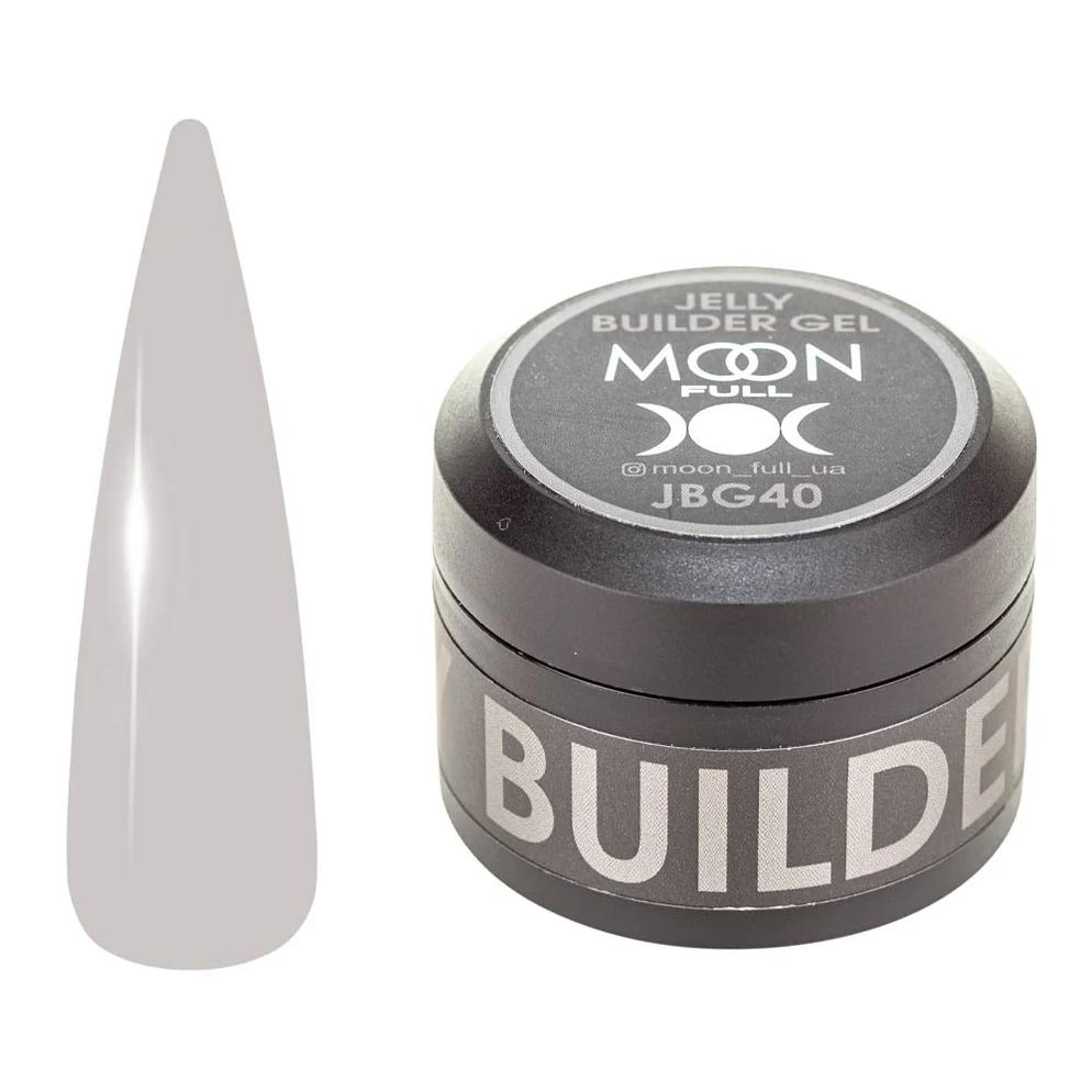 Moon Full Jelly Builder Gel JBG 40 gel de construction à texture jelly pour extension, renforcement et modelage des ongles, sans TPO ni HEMA.