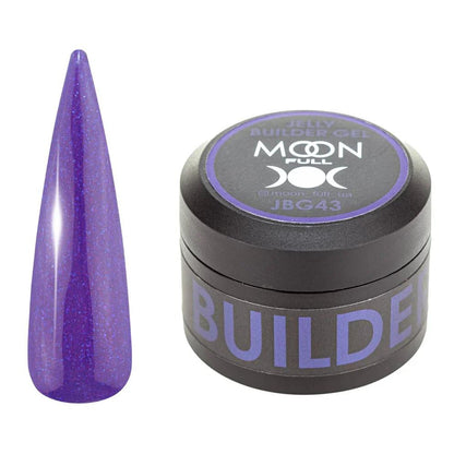 Moon Full Jelly Builder Gel JBG 43 gel de construction à texture jelly pour extension, renforcement et modelage des ongles, sans TPO ni HEMA.