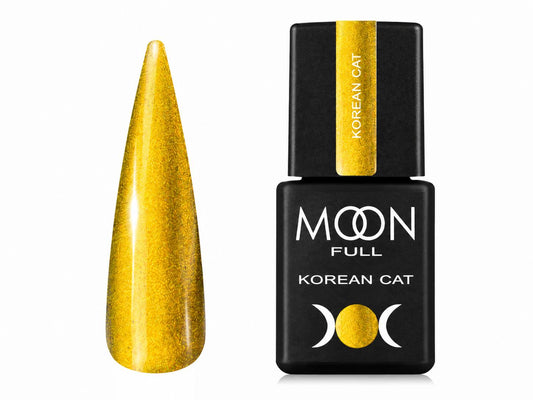 Moon Full Korean Cat N°03 vernis semi-permanent magnétique effet œil de chat avec reflets profonds et particules scintillantes.