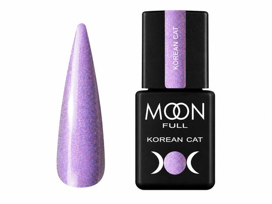 Moon Full Korean Cat N°05 vernis semi-permanent magnétique effet œil de chat avec reflets profonds et particules scintillantes.