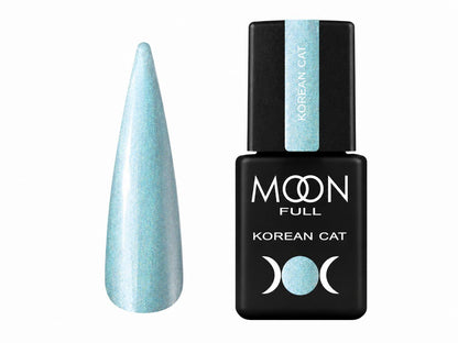 Moon Full Korean Cat N°07 vernis semi-permanent magnétique effet œil de chat avec reflets profonds et particules scintillantes.