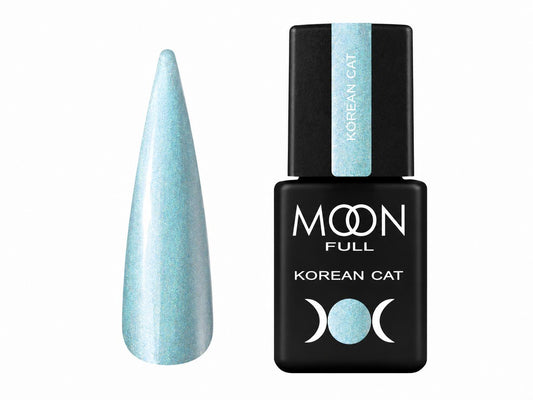 Moon Full Korean Cat N°07 vernis semi-permanent magnétique effet œil de chat avec reflets profonds et particules scintillantes.