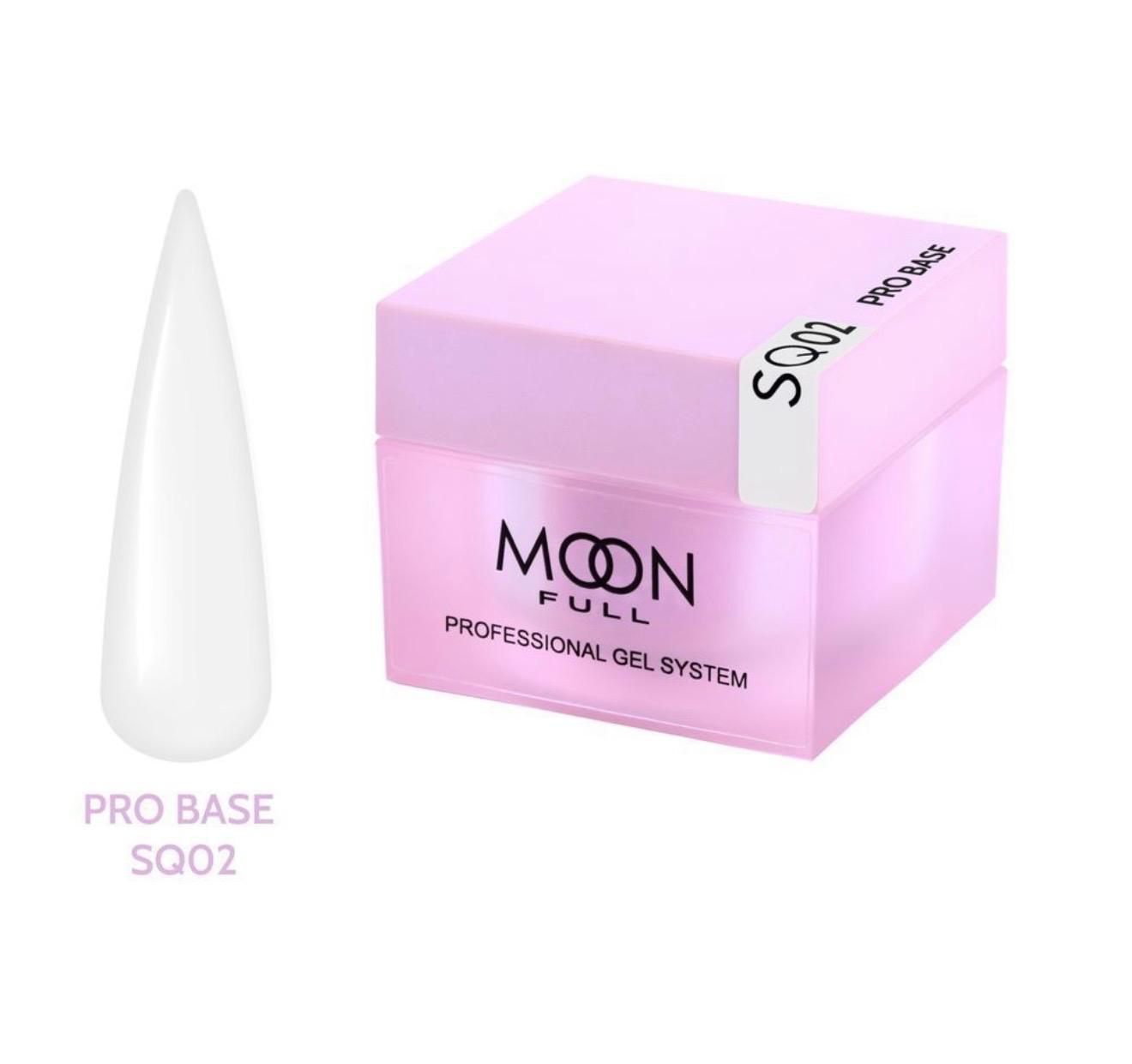 Moon Full Nude PRO Base SQ 02 30 ml. Base nude auto-égalisante et pigmentée pour french manucure et camouflage. Formule sans HEMA ni TPO.
