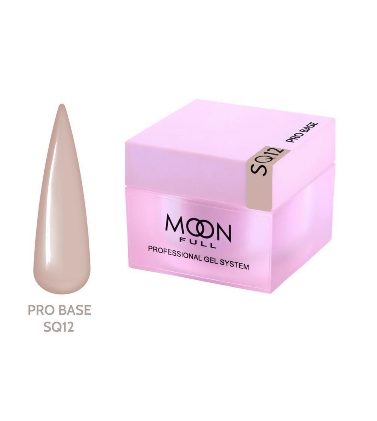 Base pour vernis gel Moon Full Nude PRO Base SQ12 HEMA TPO FREE 30 ml