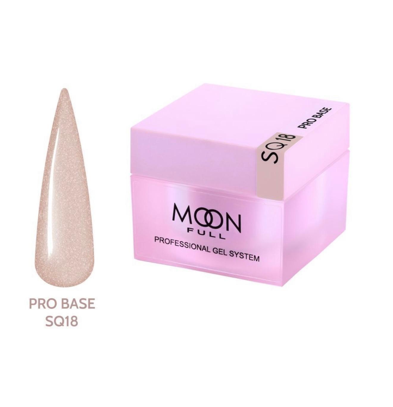 Base pour vernis gel Moon Full Nude PRO Base SQ18 HEMA TPO FREE 30 ml