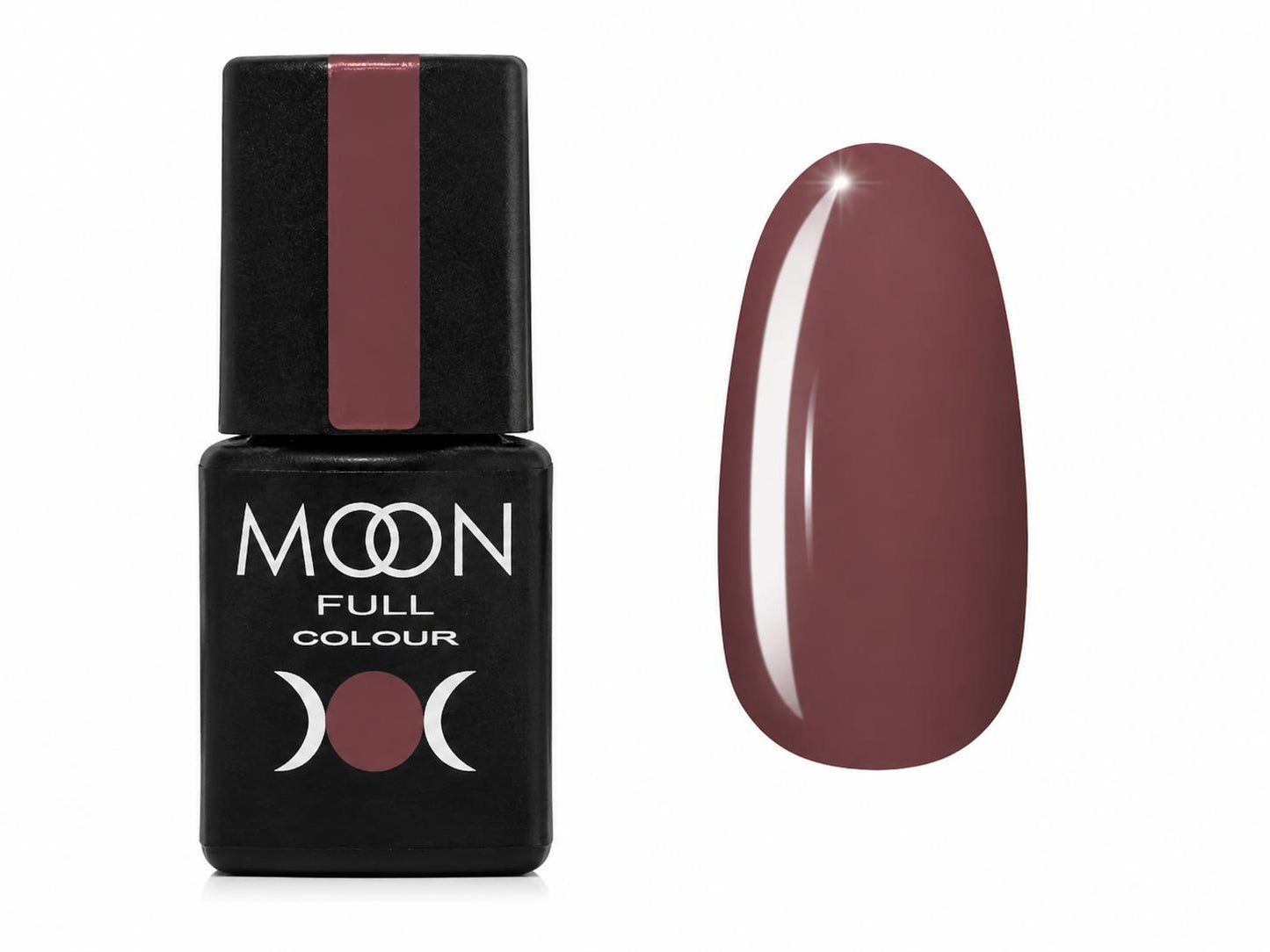 Moon Full Vernis Semi-Permanent N°193 brun chocolat noir intense, flacon de 8 ml.