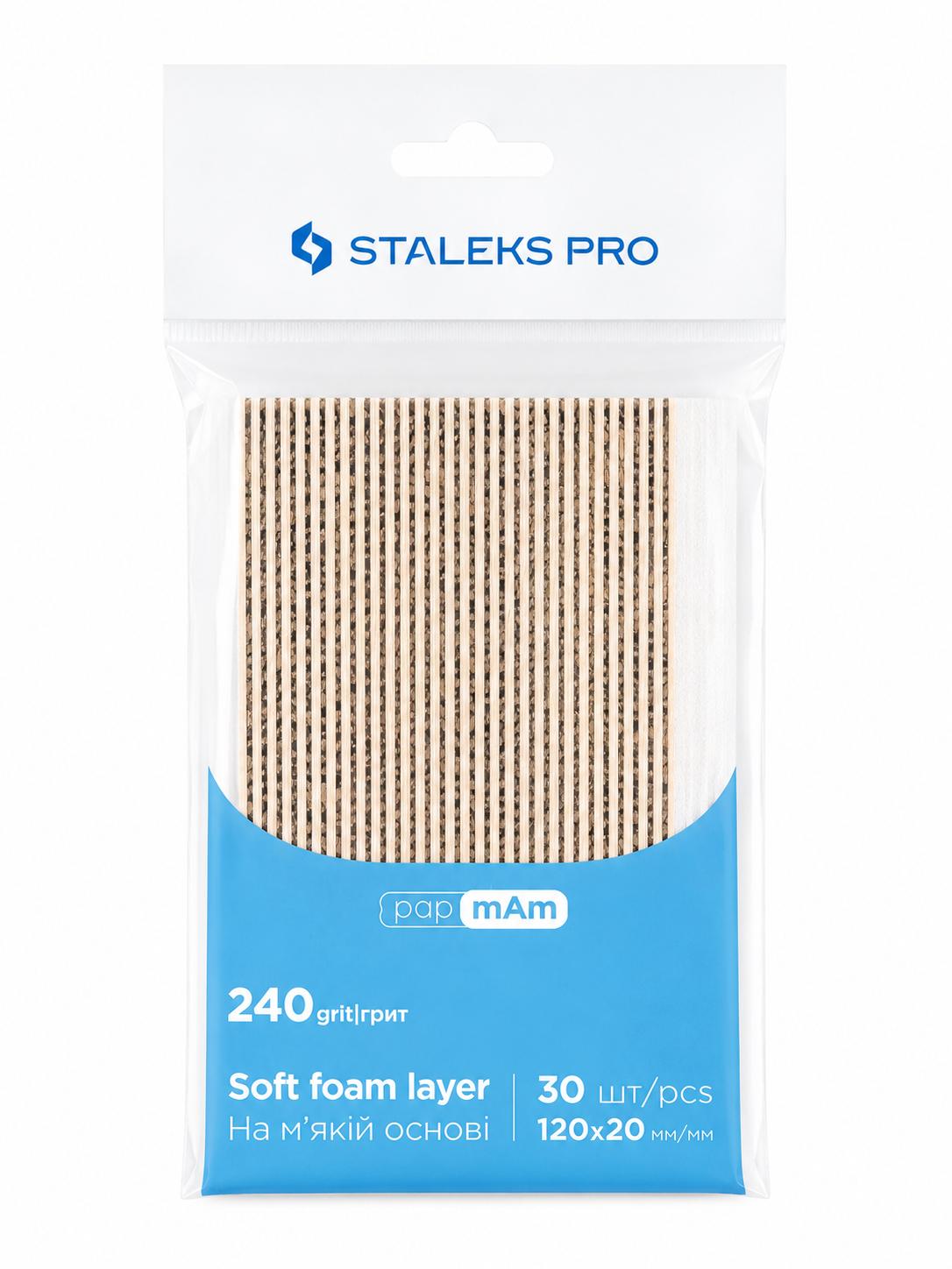 Recharges jetables Soft papmAm STALEKS PRO SMART 20 grain 240, longueur 120 mm, lot de 30 pièces