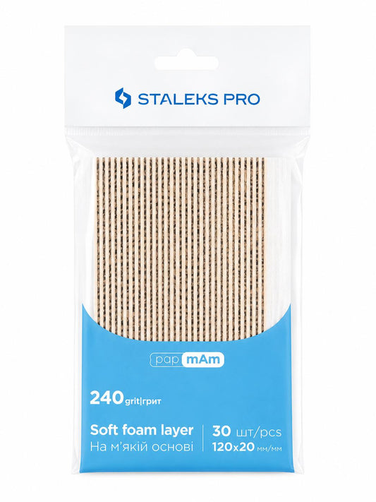 Recharges jetables Soft papmAm STALEKS PRO SMART 20 grain 240, longueur 120 mm, lot de 30 pièces