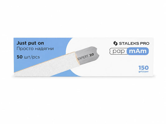 Recharges jetables papmAm STALEKS PRO Expert White 150 grit 140 × 20 mm, 50 pièces
