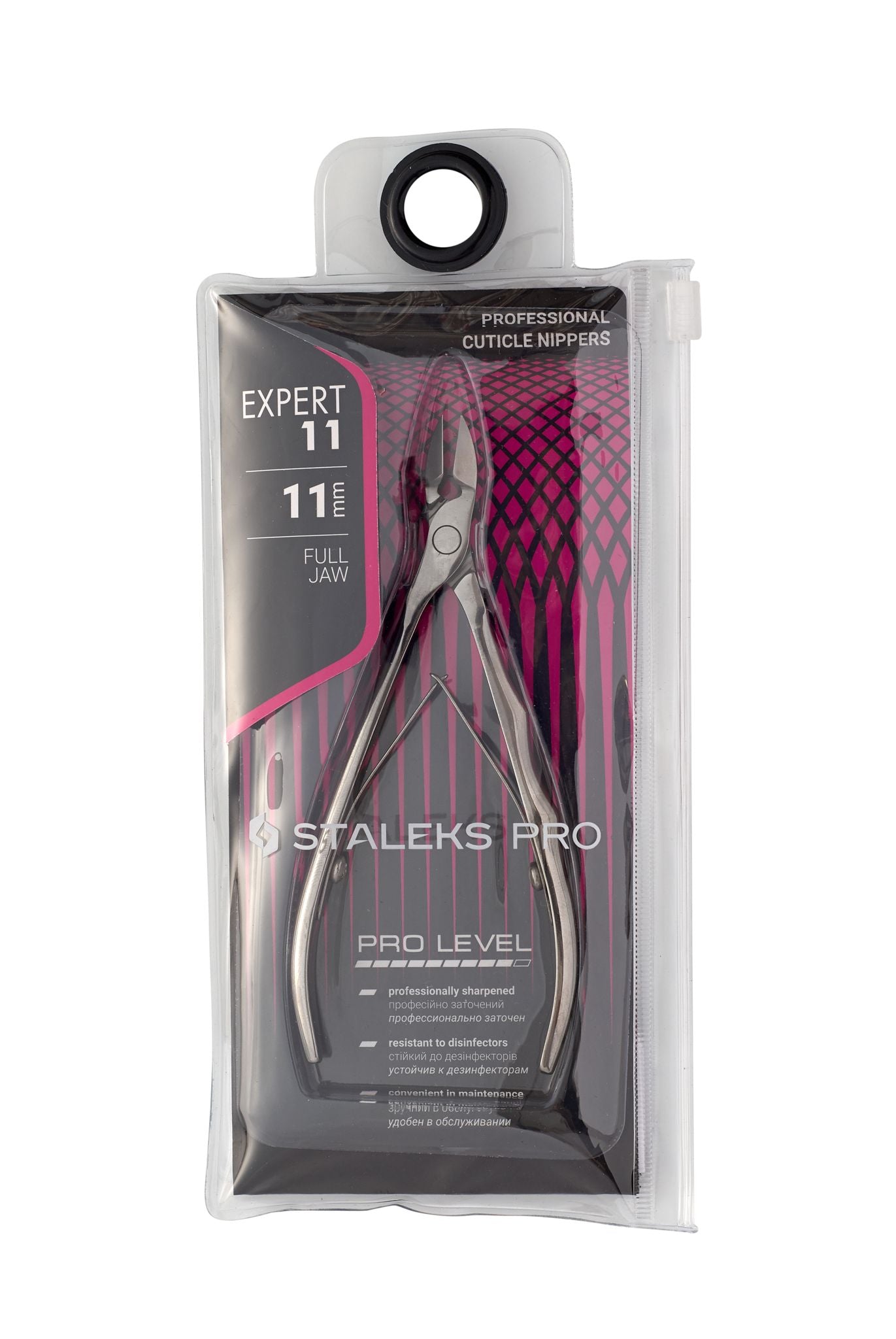 Pince à cuticules STALEKS PRO EXPERT 11 avec lames de 11 mm en acier inoxydable professionnel