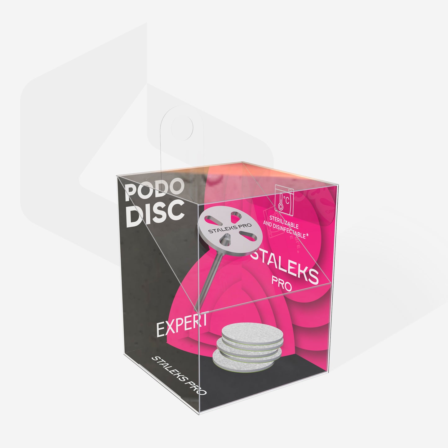 Disque de pédicure PODODISC STALEKS PRO M 20 mm avec 5 limes jetables grain 180
