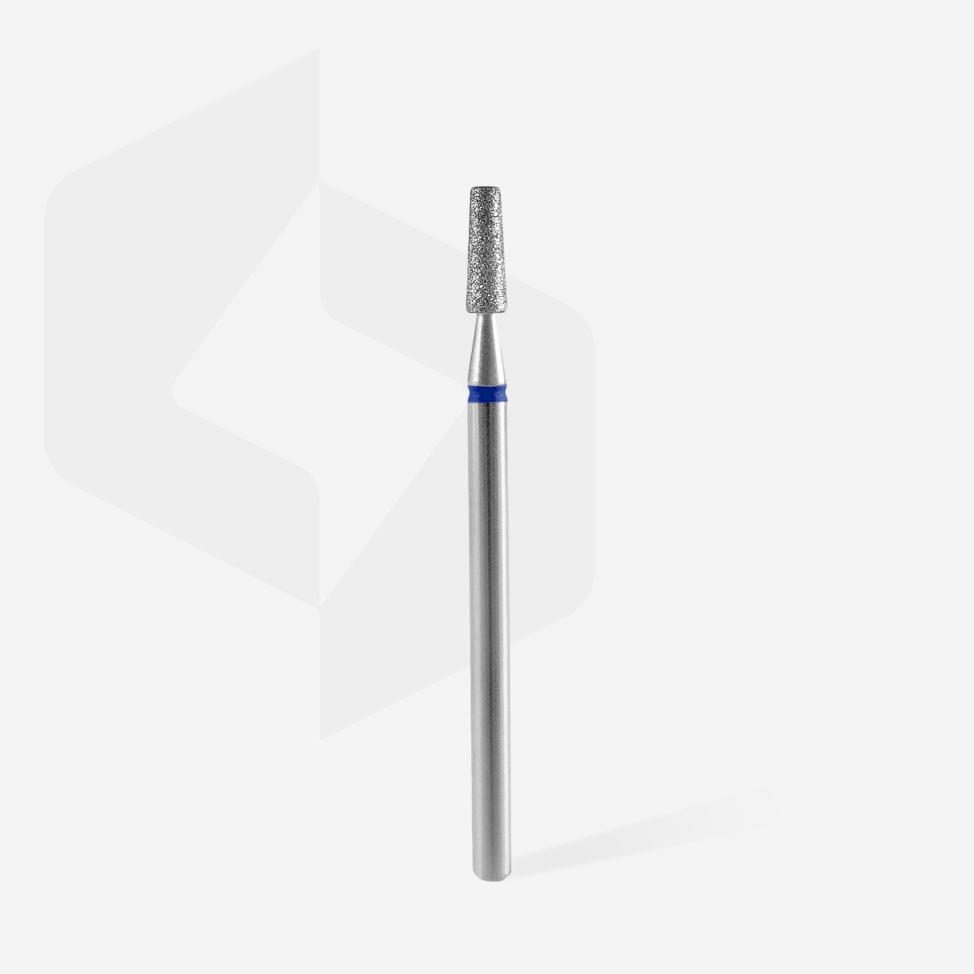 Fraise diamantée STALEKS EXPERT FA70B025/8 forme cône tronqué bleue 2,5 mm pour manucure et pédicure professionnelles, travail de la cuticule et préparation de l’ongle.