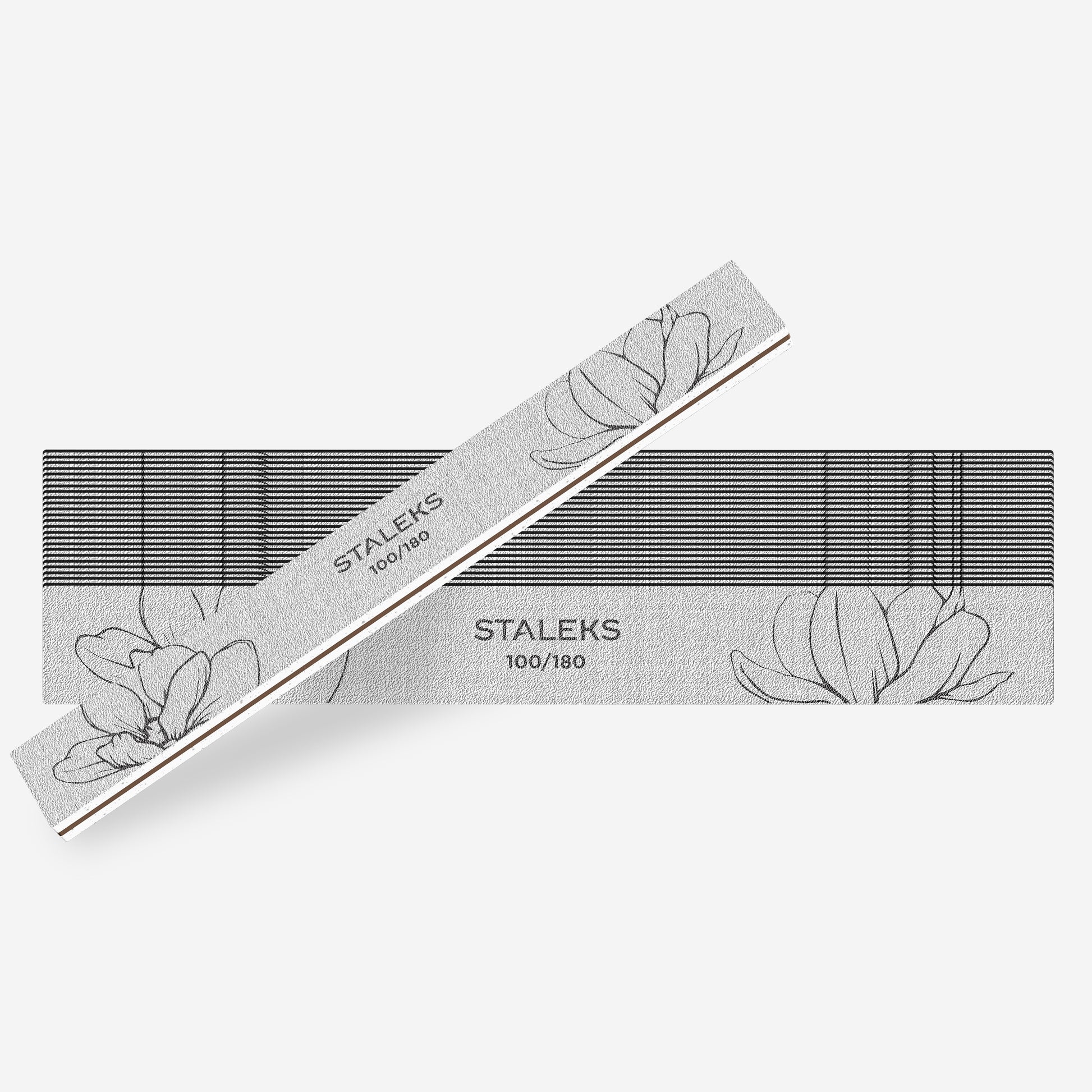 Lime minérale jetable STALEKS PRO EXPERT 20 droite 100/180 grit pour manucure et pédicure professionnelles, lot de 25 pièces.