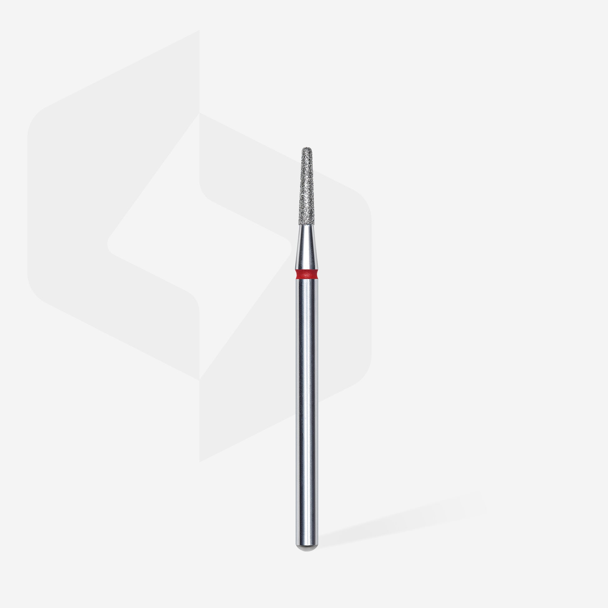 Fraise diamantée cône tronqué STALEKS PRO EXPERT FA70R018/8 diamètre 1,8 mm avec abrasivité fine rouge pour la manucure et la pédicure professionnelles.