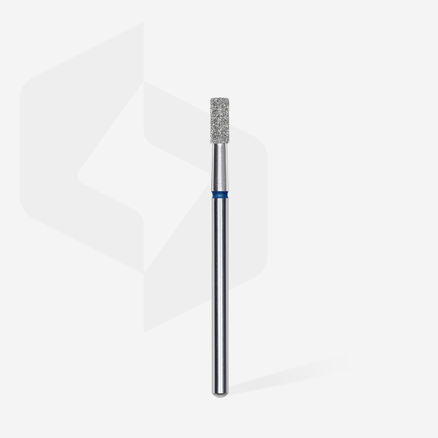 Fraise diamantée STALEKS PRO EXPERT FA20B025/6 forme cylindre arrondi bleu 2,5 mm pour la correction des ongles, le travail du bord libre et les soins professionnels de pédicure.