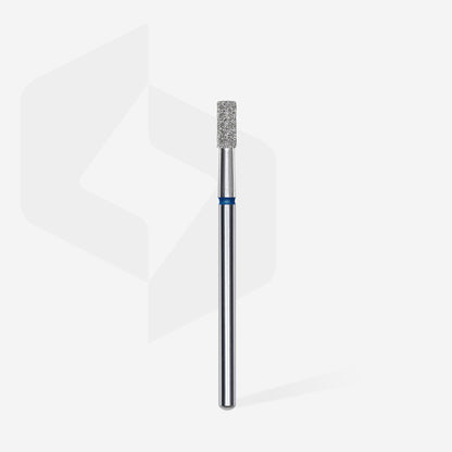 Fraise diamantée STALEKS PRO EXPERT FA20B025/6 forme cylindre arrondi bleu 2,5 mm pour la correction des ongles, le travail du bord libre et les soins professionnels de pédicure.