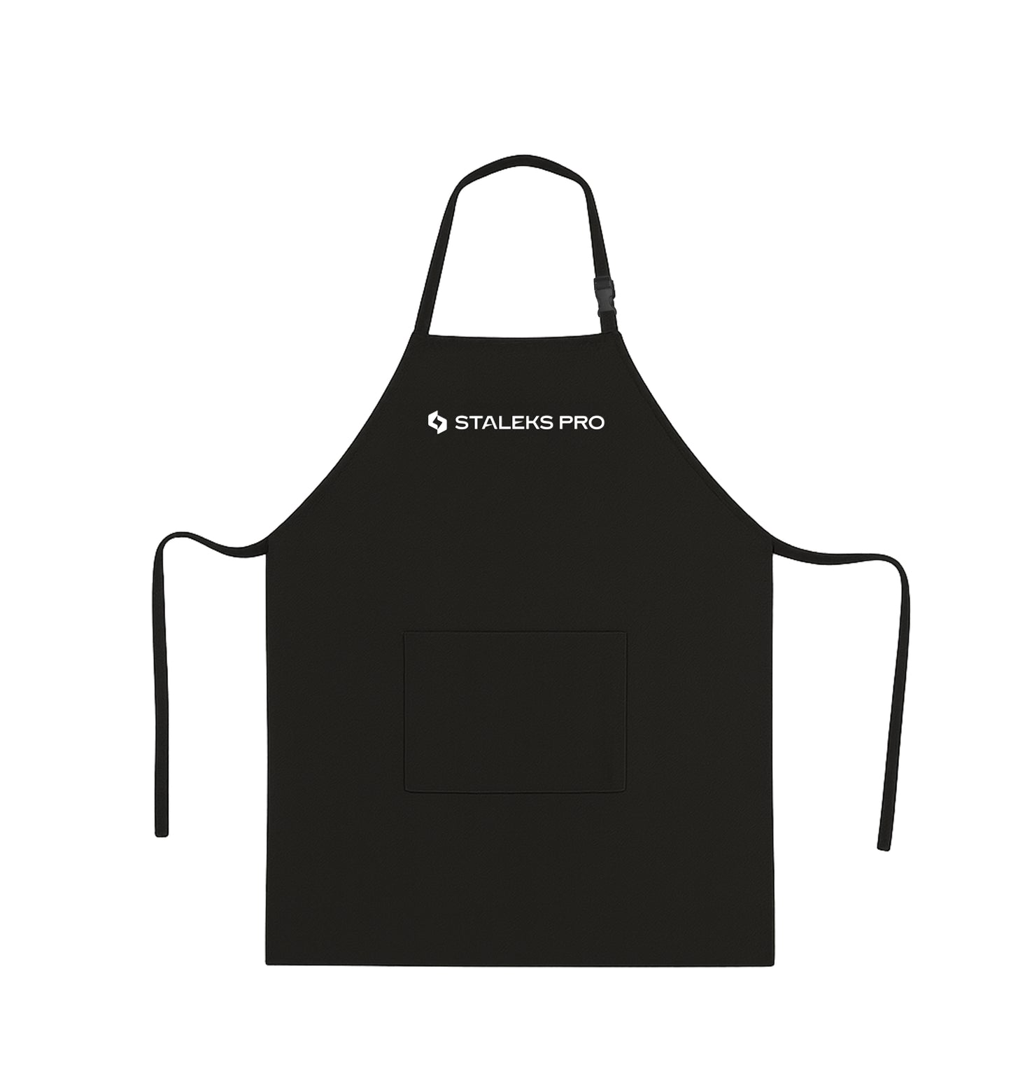 Tablier professionnel STALEKS PRO ADP-20 avec poches fonctionnelles et tissu résistant pour manucure, pédicure et soins esthétiques.