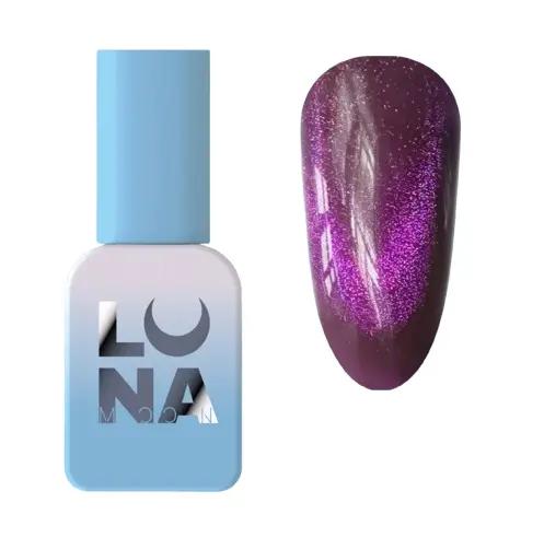 Vernis semi-permanent Color Cat Eye №256 avec effet œil de chat magnétique et base vitrail translucide pour nail art professionnel.