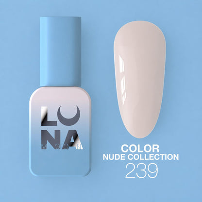 Vernis semi-permanent Color №239 hautement pigmenté avec texture auto-égalisante et finition brillante pour manucure professionnelle.