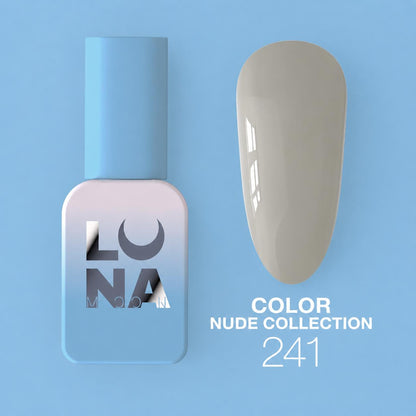 Vernis semi-permanent Color №241 hautement pigmenté avec texture auto-égalisante et finition brillante pour manucure professionnelle.