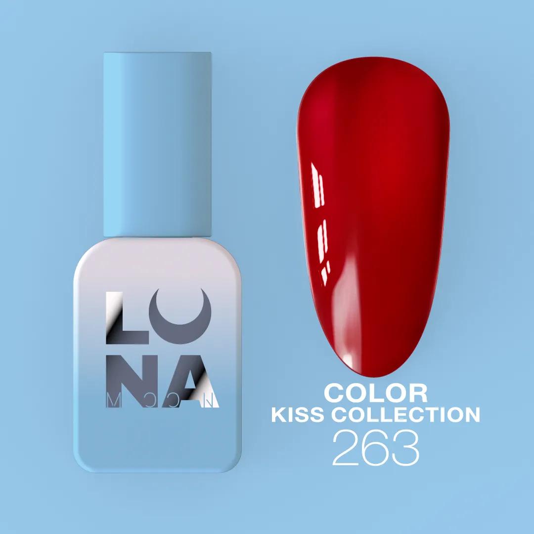 Vernis semi-permanent Color Kiss №263 à effet vitrail translucide avec finition brillante et formule TPO FREE pour nail art professionnel.