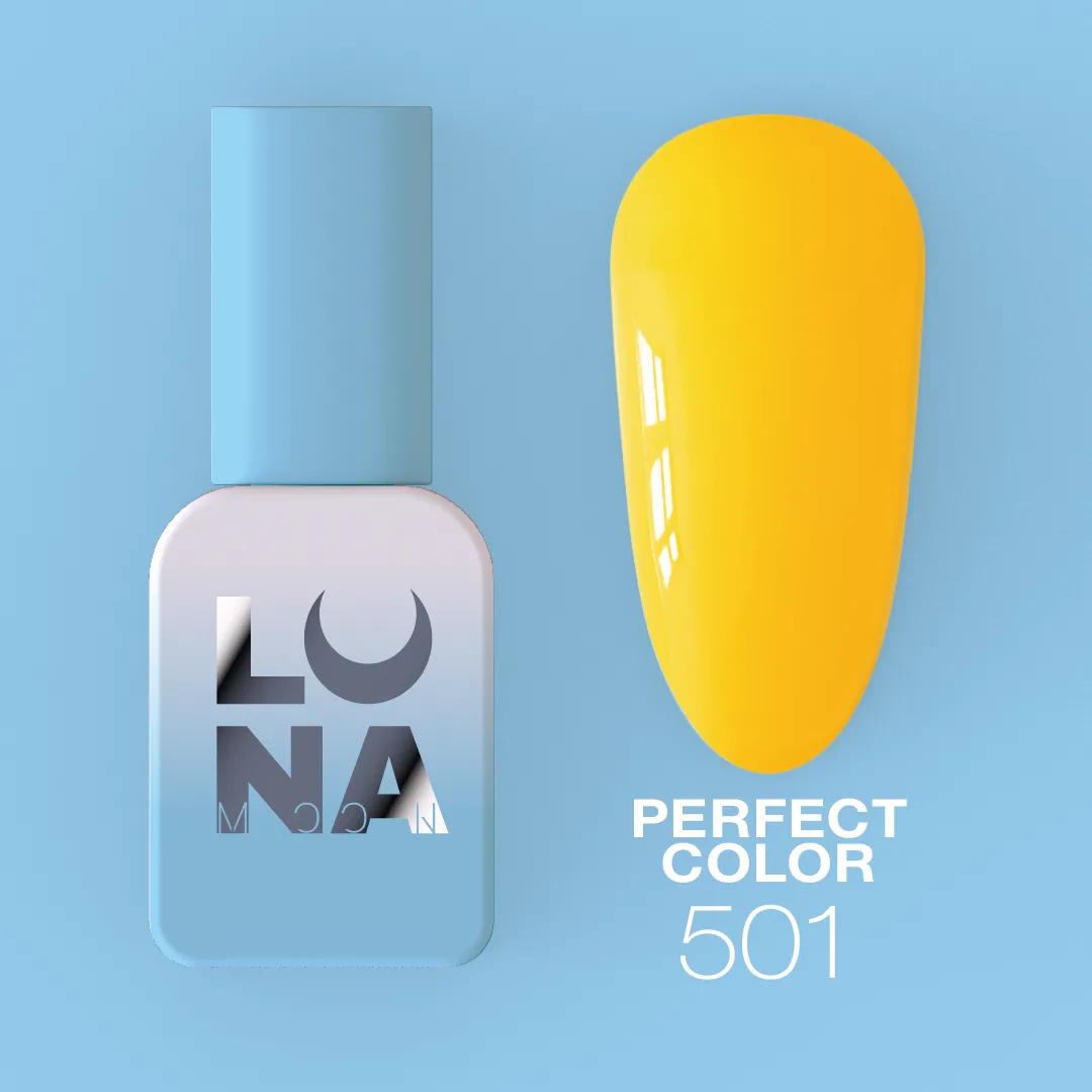 Vernis semi-permanent LUNAmoon Perfect Color 501 collection printemps-été avec couleurs tendance, finition brillante et formule TPO FREE.